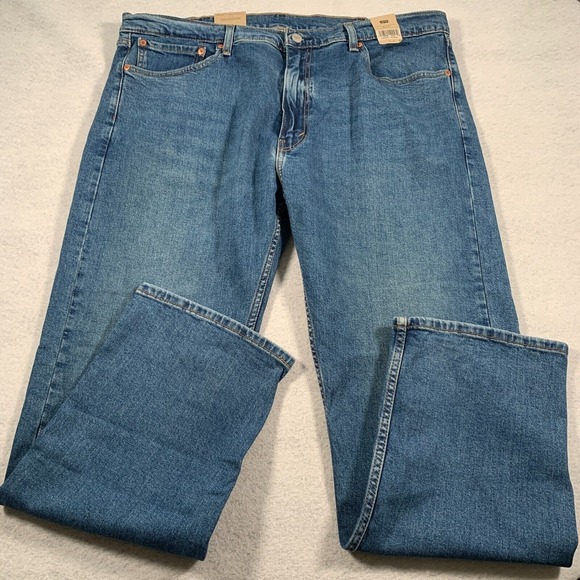 Levis 505 Jeans‎ Mens 40x30 Blue Regular Stretch Straight Leg - Picture 1 of 15
